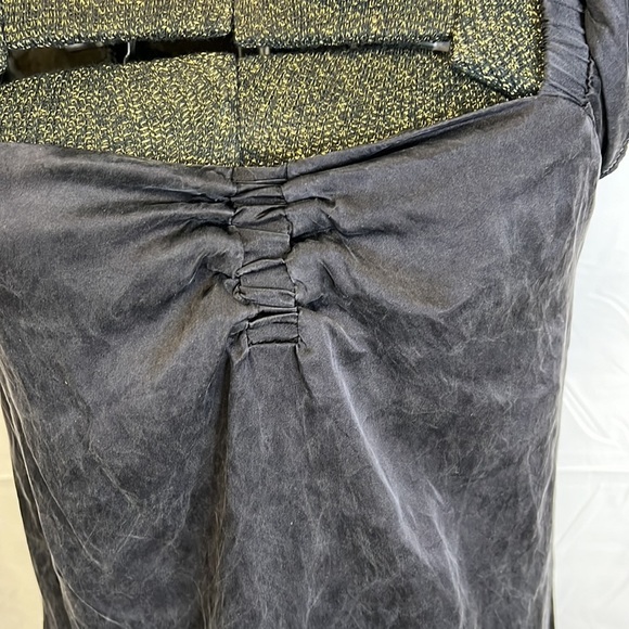 90’s NU COLLECTIVE BLACK  SILK MINI DRESS SMALL - Picture 5 of 16